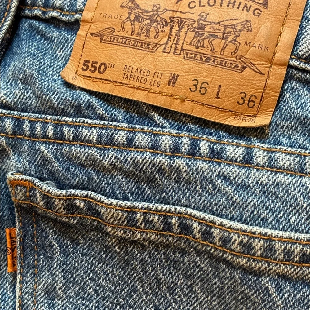 Vintage 90s Levi’s 550 Orange Tab Jeans W36 L36 Relaxed Fit Tapered Leg Grunge